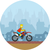 Барт Симпсон на мотоцикле