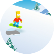 Барт Симпсон на сноуборде