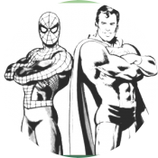 Человек Паук и Супермен