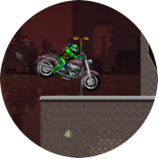 Черепашка ниндзя на мотоцикле