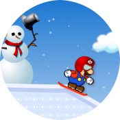 Марио на сноуборде