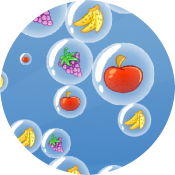 Пузыри с фруктами